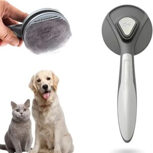 Escova Tira Pelos Autolimpante para Cães e Gatos - Massagem e Limpeza