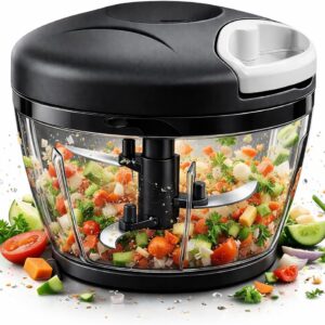 Processador e Triturador Manual de Alimentos (3 Lâminas)